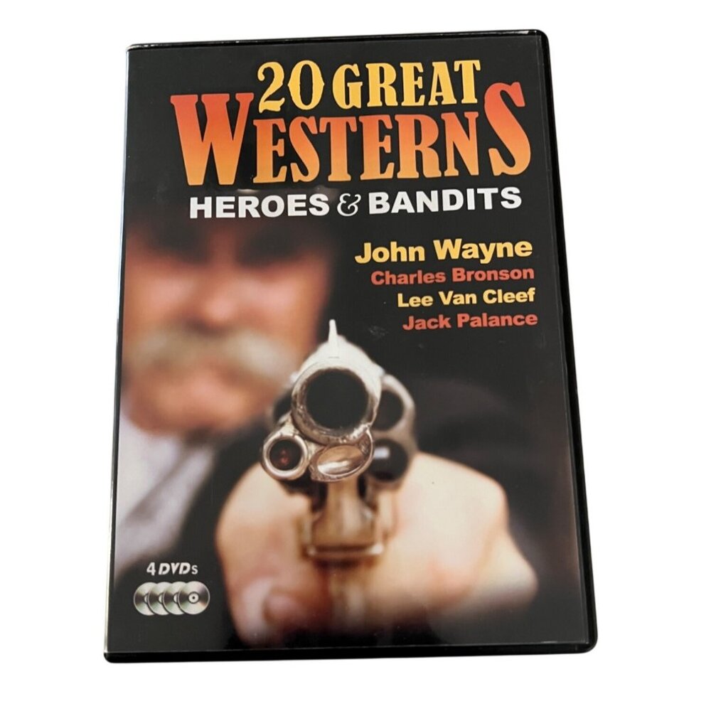 20 Great Westerns Heroes & Bandits Movie Collection 2008 DVD John Wayne Bronson